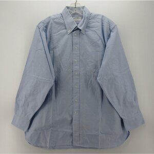 Ben Silver Shirt 16.5 Charleston Oxford Cloth OCBD Button Down Large